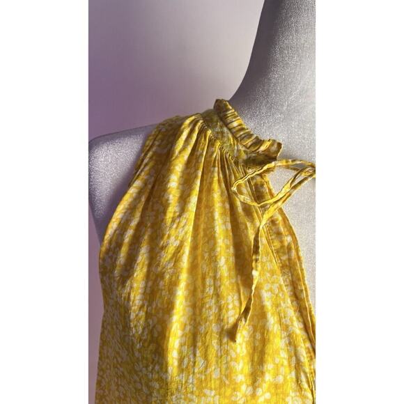 Olivia James The Label Tuckernuck Ro Scatter Golden Long Yellow MIDI Sundress S - Picture 7 of 10